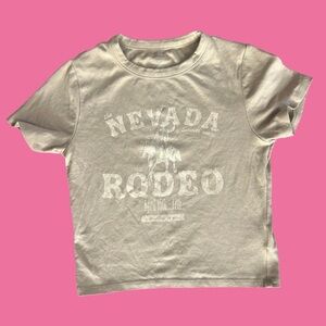 Brandy Melville Cream Nevada Rodeo Crop Top